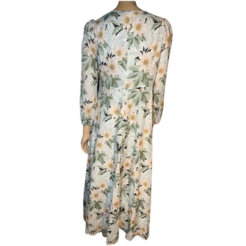 Tuckernuck Floral Long Sleeve Dress - Green and White - Picture 6 of 16